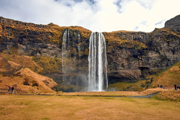 Όμορφος καταρράκτης Seljalandsfoss — Φωτογραφία Αρχείου