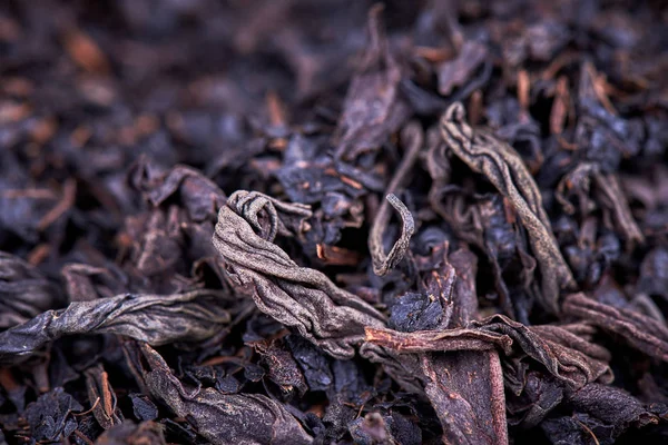 Listy černého čaje — Stock fotografie