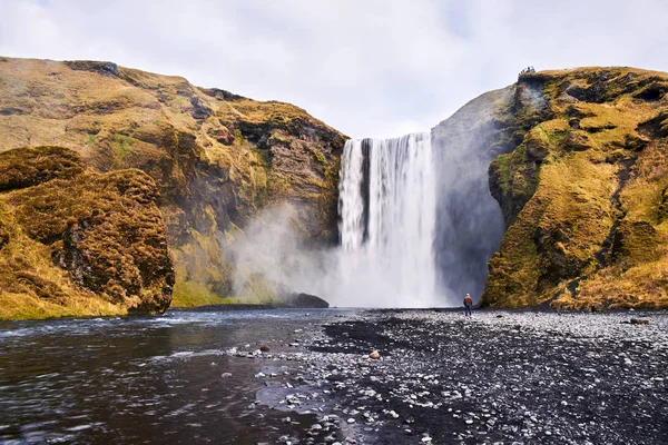 아름 다운 Skogafoss 폭포 — 스톡 사진