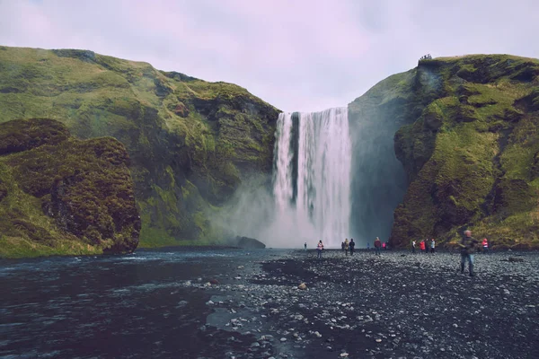 Güzel Skogafoss şelale — Stok fotoğraf