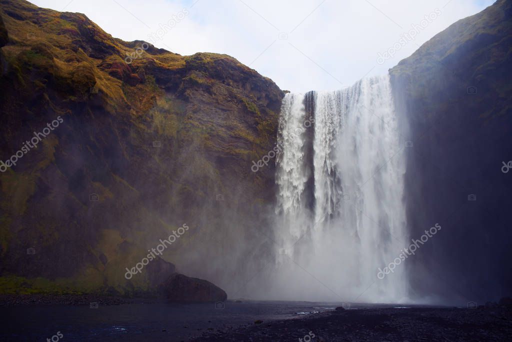 Beautiful Skogafoss waterfall