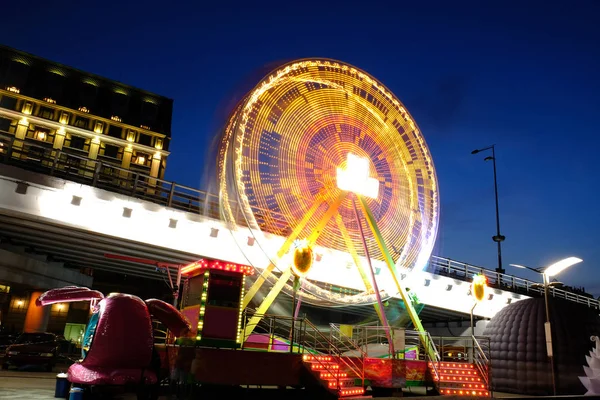 Giostra a Kiev di notte — Foto Stock