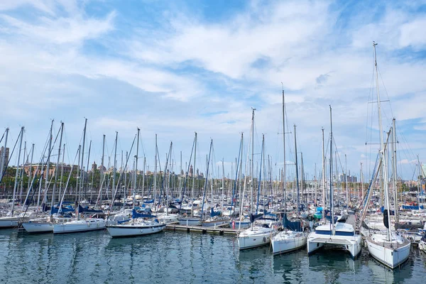 Şehrin limanında birçok yat