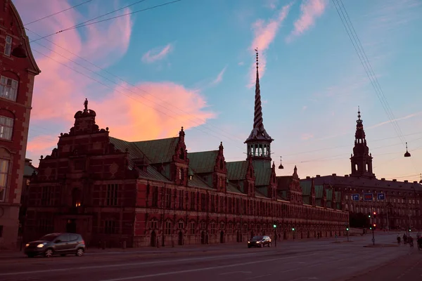 Hermosa puesta de sol en Copenhage — Foto de Stock