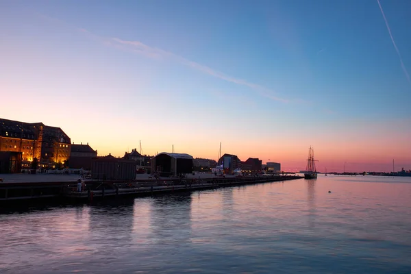 Coast in Copenhagen at night — Stock Photo, Image