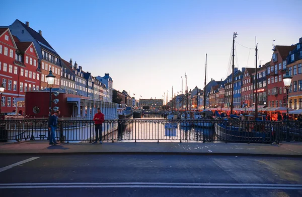 Nyhavn - это район канала и развлечений в Копли — стоковое фото