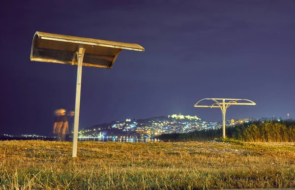 Lago Ohrid à noite — Fotografia de Stock