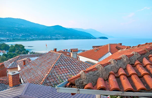 Vista do Lago Ohrid — Fotografia de Stock