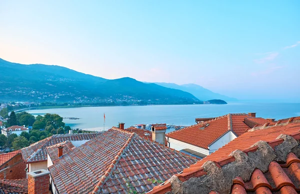Vista del lago Ohrid — Foto de Stock