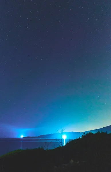 Nachtlandschaft in Albanien — Stockfoto