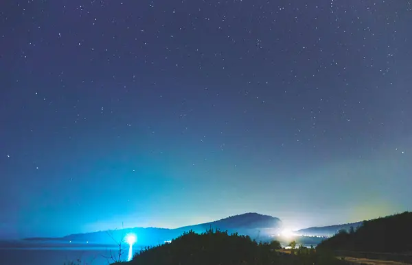 Noční krajina v Albánii — Stock fotografie