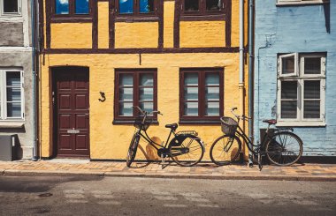 Odense, Danimarka'da eski güzel bina.