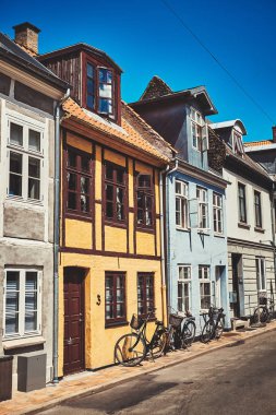 Odense, Danimarka'da eski güzel bina.