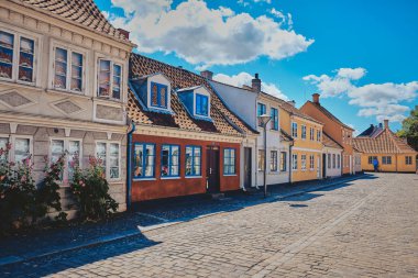 Odense, Danimarka'da eski güzel bina.