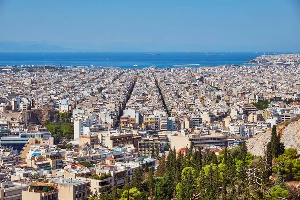 山からのアテネの眺め — ストック写真