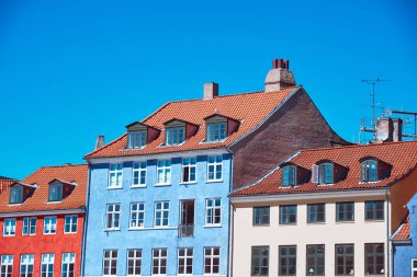 Nyhavn Kopenhag kanal ve eğlence bölgesi
