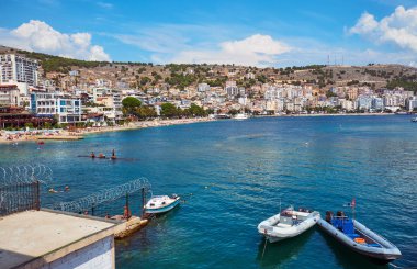 Saranda sahilinin görünümü, Arnavutluk