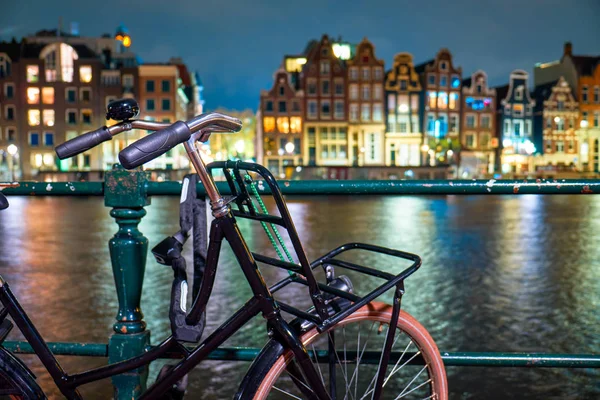 Amsterdam la nuit, Pays-Bas . — Photo