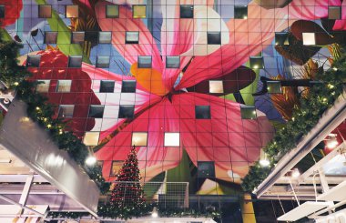 Market Hall Rotterdam altında bir pazar salonu ile bir konut ve ofis binası
