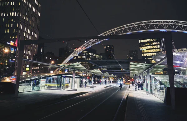 View of Station Blaak at night in Rotterdam — Stock Photo, Image