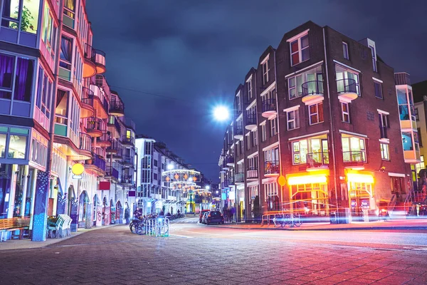 Amsterdam at night, the Netherlands. — Stock Photo, Image