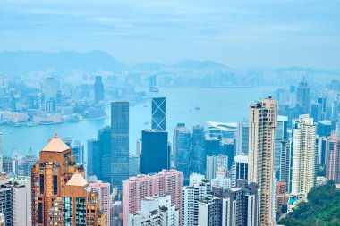 Victoria Peak'ten Hong Kong'a manzara