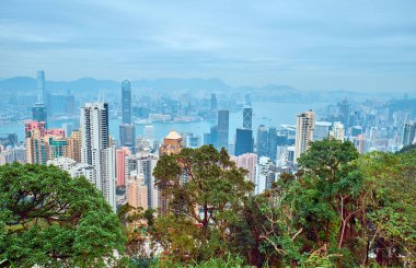 Victoria Peak'ten Hong Kong'a manzara