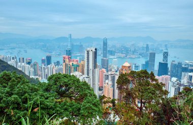 Victoria Peak'ten Hong Kong'a manzara