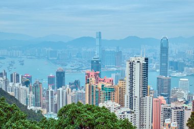 Victoria Peak'ten Hong Kong'a manzara