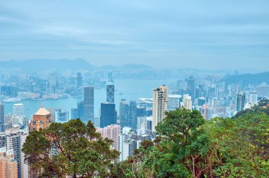 Victoria Peak'ten Hong Kong'a manzara