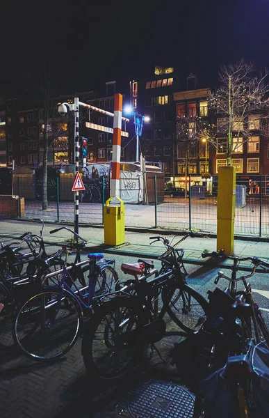 Amsterdam la nuit, Pays-Bas . — Photo