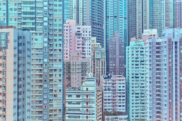 Obytné domy v centru města. Hongkongu. — Stock fotografie