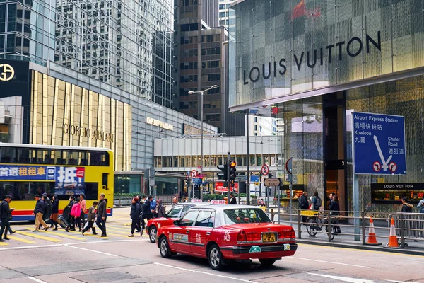 Louis Vuitton and Giorgio Armani shops in Hong Kong — Stock Photo, Image