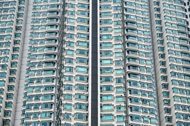 Şehirde konut binası. Hong Kong