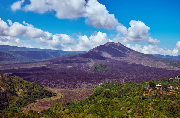 Mount Batur is volcano. Bali, Indonesia.