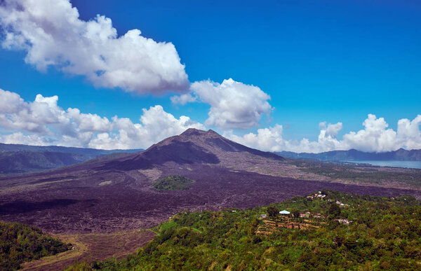 Mount Batur is volcano. Bali, Indonesia.