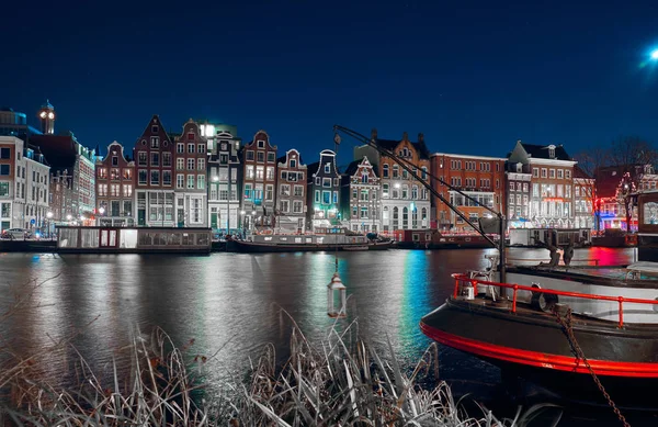 Ámsterdam por la noche, Países Bajos . —  Fotos de Stock