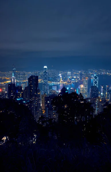 Vista de Hong Kong e Victoria Harbour — Fotografia de Stock