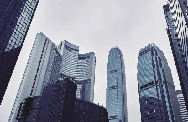 Hong Kong 'da gökdelenler — Stok fotoğraf