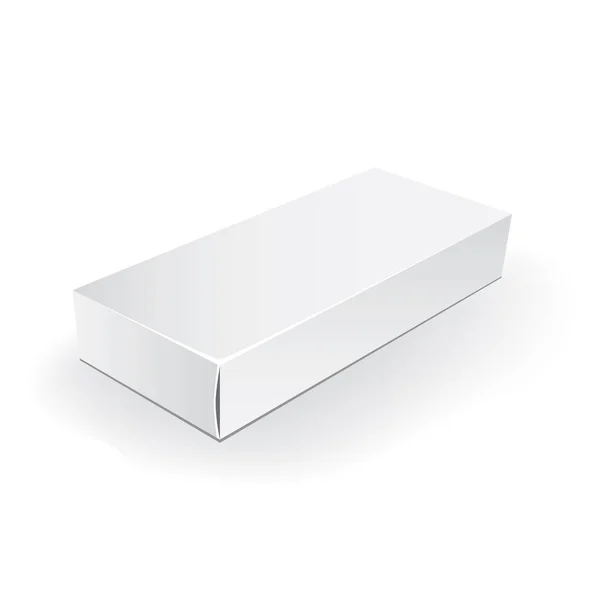 Біла Коробка Пакунків Шаблон Наклеювання Пакунків Добре Підходить Їжі Електроніки — стоковий вектор
