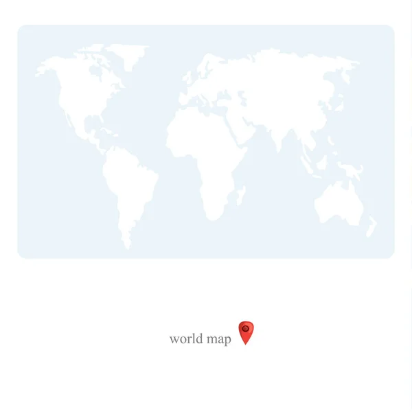 Modelo Ilustrado Por Vetor Mapa Mundial — Vetor de Stock
