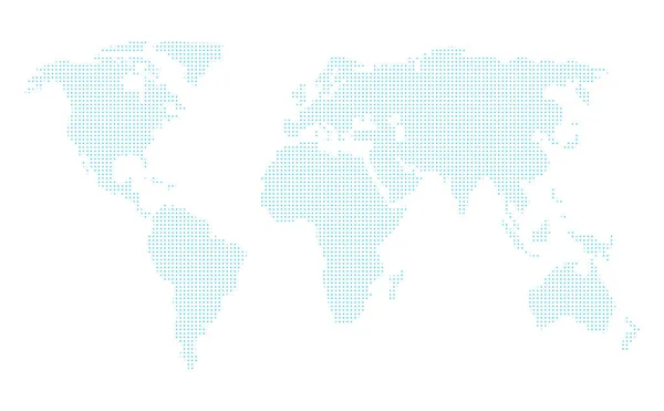 Wereld kaart vector geïllustreerde sjabloon Vectorbeelden