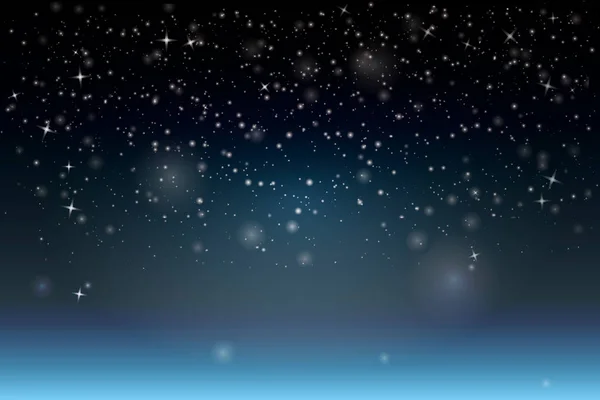 Notte Natale Nevicate Scintillano Sfondo Astratto Con Fiocchi Neve Stelle Illustrazioni Stock Royalty Free