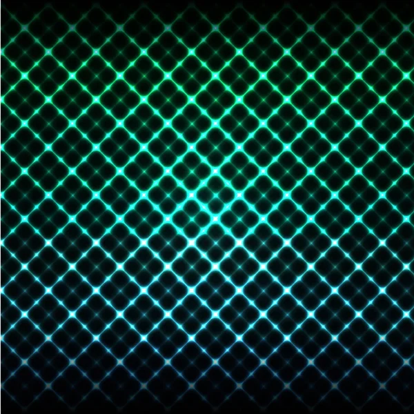 Digital Glowing Background Tech Green Blue Grid Design Template Vector — Stock Vector