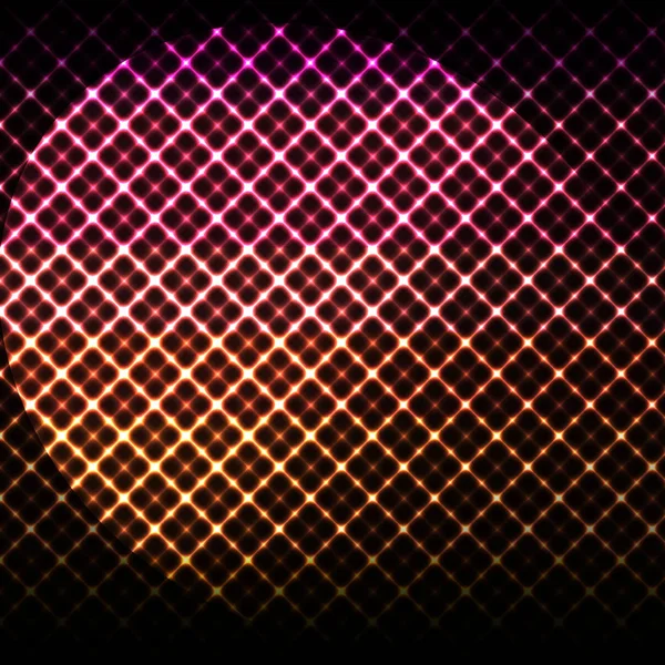 Digital Glowing Background Tech Pink Orange Grid Design Template Vector — Stock Vector