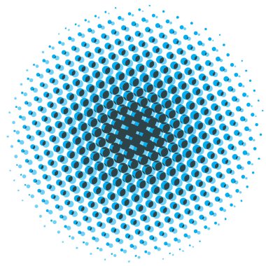 Soyut yarı tonlu tasarım öğesi. Pop art nokta arka plan. Popüler sanat tarzı resimde görmüş. Polka dot vektör şablonu. Modern kabarcık arka plan