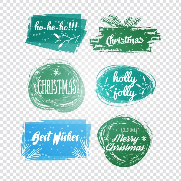 Etiquetas Com Desenhos Natal Ano Novo Tags Decorativas Elementos Definidos Ilustração De Stock