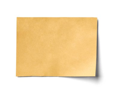 Beyaz arkaplan üzerine bir not kağıdını kapat