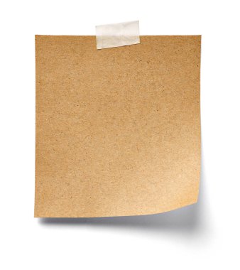 Beyaz arkaplan üzerine bir not kağıdını kapat