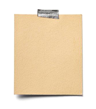 Beyaz arkaplan üzerine bir not kağıdını kapat